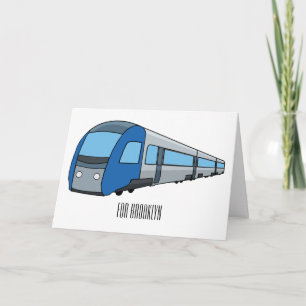 Carte Illustration d'un train électrique