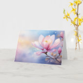 Carte Illustration d'une fleur de Magnolia (Fleur jaune)