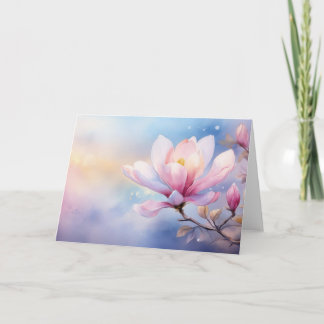 Carte Illustration d'une fleur de Magnolia