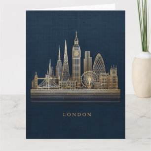 Carte Illustration élégante de la skyline de Londres en 