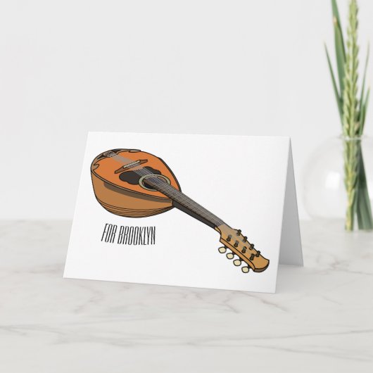 Carte Illustration en mandoline (Devant)