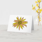Carte Illustration Fleur Faisy (Fleur jaune)