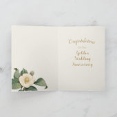Carte Illustration florale blanche simple | Anniversaire (Intérieur)