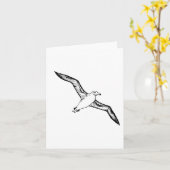 Carte Illustration Flying Albatross (Fleur jaune)