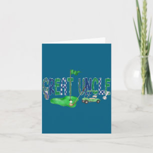 Carte Illustration Golf Grand Oncle Trous Un
