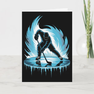 Carte Illustration graphique de hockey sur glace 