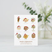Carte Illustration mignonne de Noël de cuisson de gâteau (Debout devant)