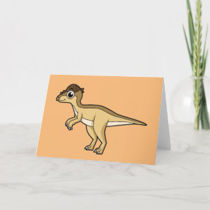 Carte Illustration Mignonne D'Un Pachycéphalosaure Dinos