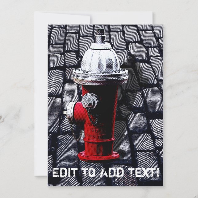 Carte Illustration New York Fire Hydrant (Devant)