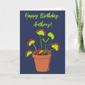 Carte Illustration personnalisée de plante attrape-mouch (Devant)