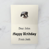 Carte Illustration Raton laveur vs Serpent Anniversaire  (Intérieur)