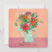 Carte Illustration rose Boho Flowers (Devant)