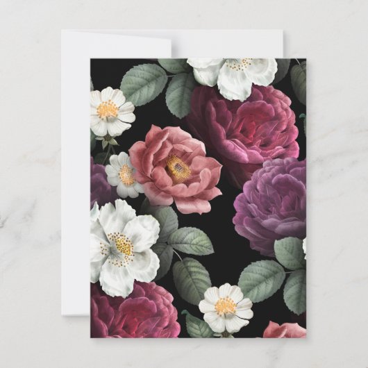 Carte Illustration Rose vintage (Devant)