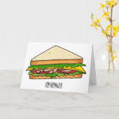 Carte Illustration Sandwich (Fleur jaune)