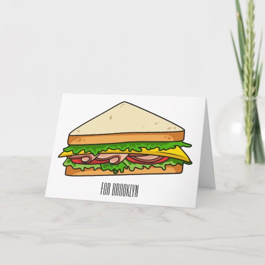 Carte Illustration Sandwich (Devant)