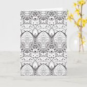 Carte Illustration tribale inspirée (Fleur jaune)