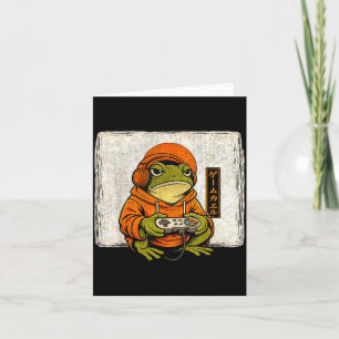 Carte Illustration Ukiyo d'art de grenouille de jeu vint
