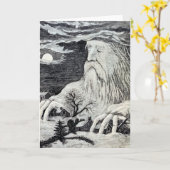 Carte Illustration vintage de "Jack Frost" (Fleur jaune)