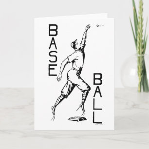 Carte Illustration Vintage du baseball 1910