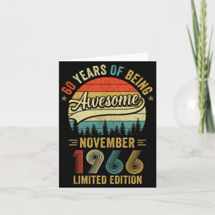 Carte Illustration vintage novembre 1966 60 ans