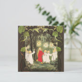 Carte Illustration vintage Princesse dans la forêt (Debout devant)