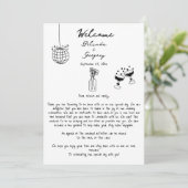 Carte Illustrations à main noire - Itinéraire Mariage (Debout devant)