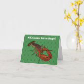 Carte Illustrations de homard Message personnalisé (Fleur jaune)