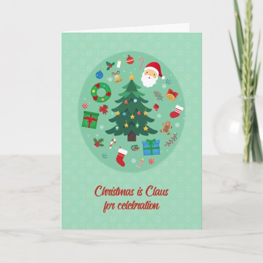 Carte Illustrations de Noël Fêtes (Devant)