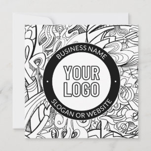 Carte Illustrations de style moderne et votre logo avec