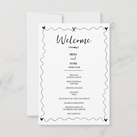 Carte Illustrations Scribble dessinées à la main Program (Devant)