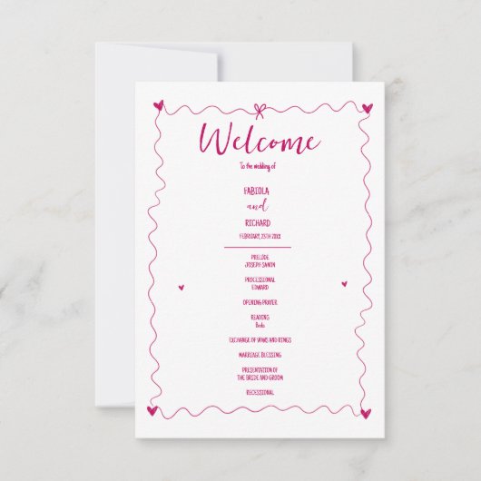 Carte Illustrations Scribble dessinées à la main Program (Devant)