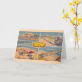 Carte Illustré d'Atlantic City vintage  (Fleur jaune)