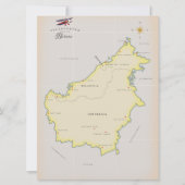Carte illustrée de Borneo (Devant)