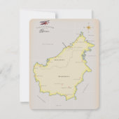 Carte illustrée de Borneo (Devant)