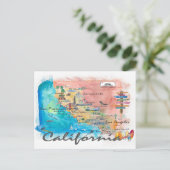 Carte illustrée de Californie avec points forts to (Debout devant)