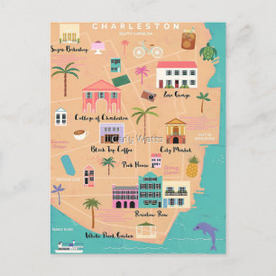 Carte illustrée de Charleston