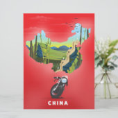 Carte illustrée de Chine affiche de voyage (Debout devant)