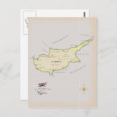 Carte illustrée de Chypre. (Devant / Derrière)