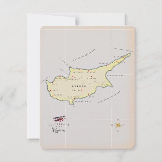 Carte illustrée de Chypre. (Devant)