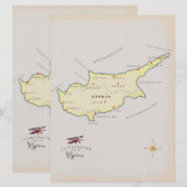 Carte illustrée de Chypre. (Devant / Derrière)