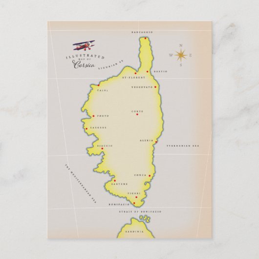 Carte illustrée de Corse (Devant)