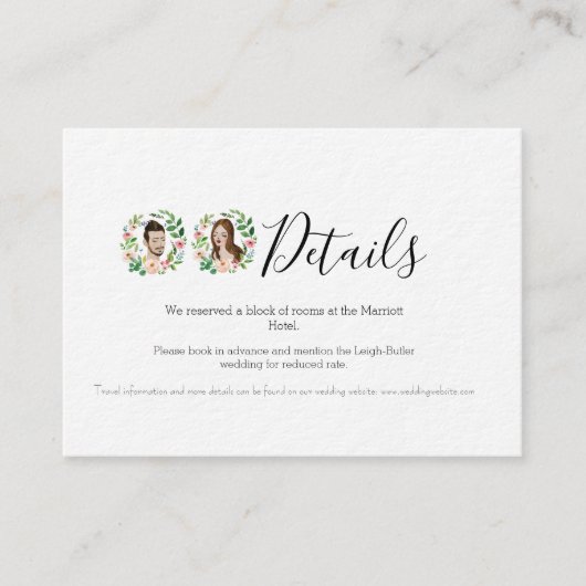 Carte illustrée de détails du Mariage de mariage s (Devant)