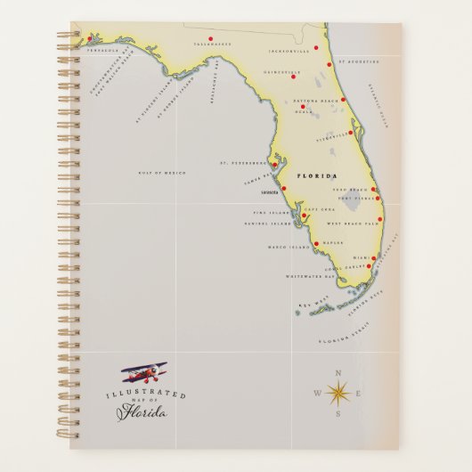 Carte illustrée de Floride (Devant)