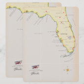 Carte illustrée de Floride (Devant / Derrière)