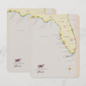 Carte illustrée de Floride (Devant / Derrière)
