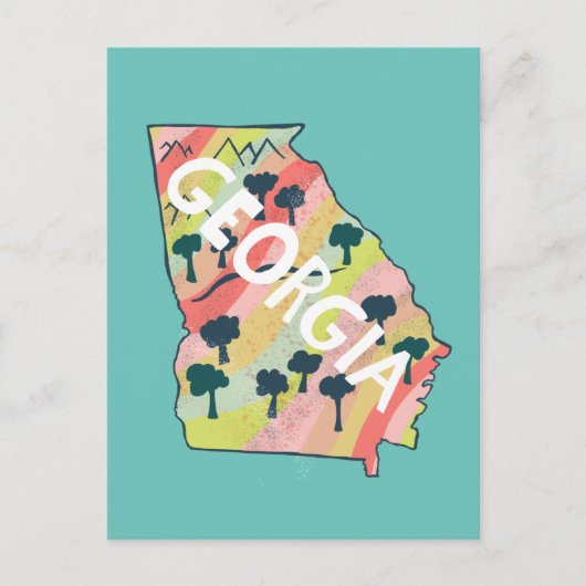 Carte illustrée de Géorgie (Devant)