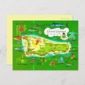 Carte illustrée de Grand Cayman (Devant / Derrière)