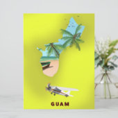 Carte illustrée de Guam affiche de voyage (Debout devant)