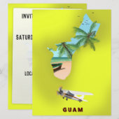 Carte illustrée de Guam affiche de voyage (Devant / Derrière)