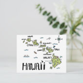 Carte illustrée de Hawaï (Debout devant)